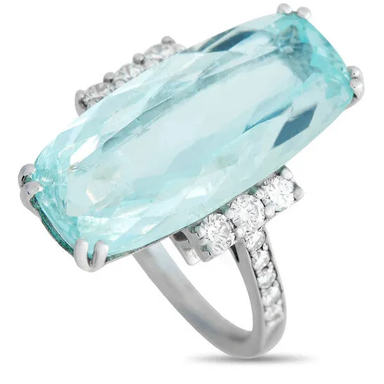 Original PreOwned LB Exclusive 18K White Gold 035ct Diamond and Tourmaline Ring MF01 101223 JMS always Rings Original PreOwned LB Exclusive 18K White Gold 035ct Diamond and Tourmaline Ring MF01 101223 JMS always Rings