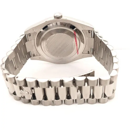 Original Rolex DayDate II Blue Wave Dial 18K White Gold President Automatic Mens Watch 218239BLWAP JMS always Rings Original Rolex DayDate II Blue Wave Dial 18K White Gold President Automatic Mens Watch 218239BLWAP JMS always Rings