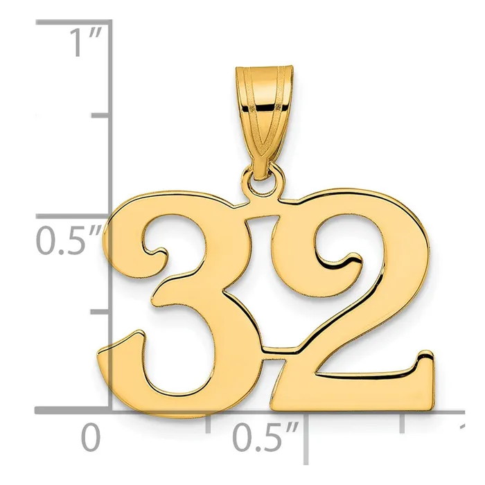 PreStyled Sets Goldia 14k Yellow Gold Polished Number 32 Pendant