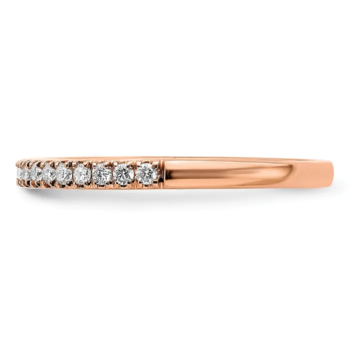 Rings 14k Rose Gold 14 Ct Lab Grown Diamond VSSI G Wedding Band Ring Goldia