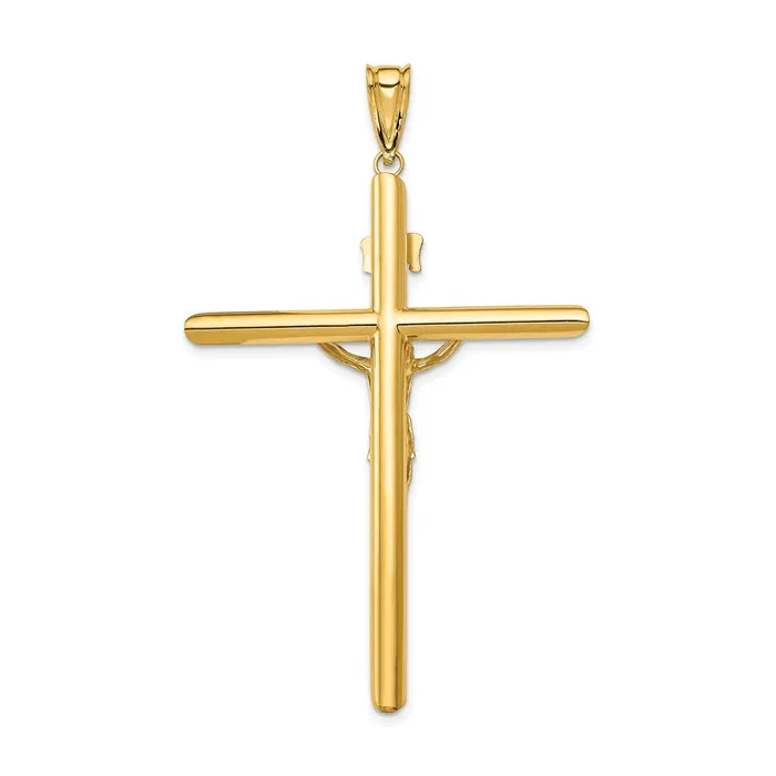 Rings 14k Twotone Gold Twotone Gold Polished Crucifix Pendant Goldia
