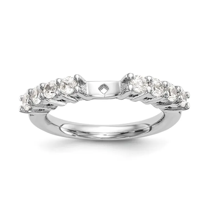 Rings 14K White Gold Diamond Peg Set Engagement Ring Goldiacom