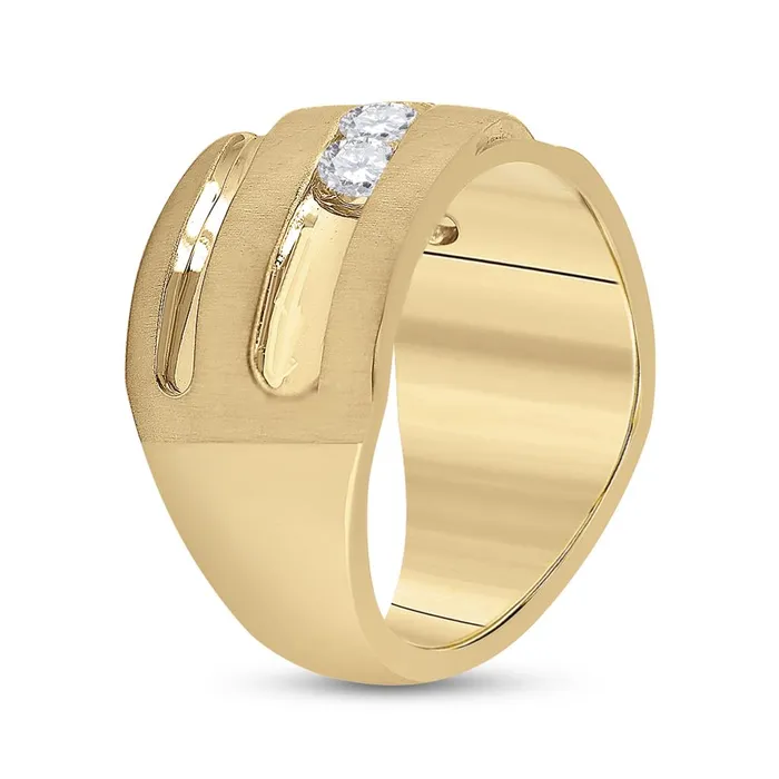 Rings gndatlanta 10k Yellow Gold Round Diamond Wedding Anniversary Band Ring 1 Cttw