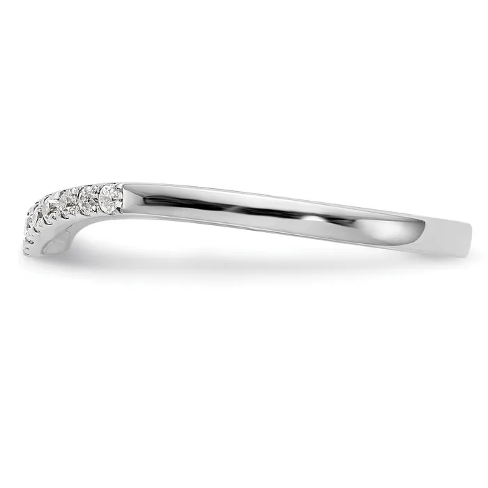 Rings Goldia 013ct CZ Solid Real 14K White Gold Wedding Band Ring