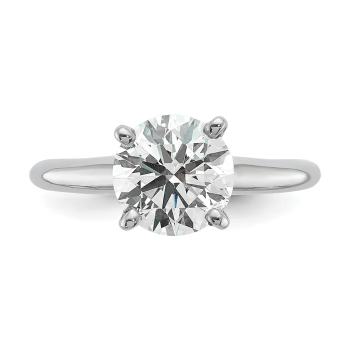 Rings Goldia 14k White Gold 2 Ct Certified Lab Grown Diamond VSSI G Round Solitaire Engagement Ring