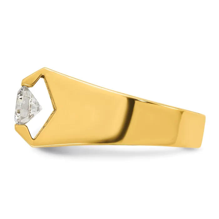 Rings Goldia 14k Yellow Gold 1 Ct Lab Grown Diamond VSSI G Mens Ring