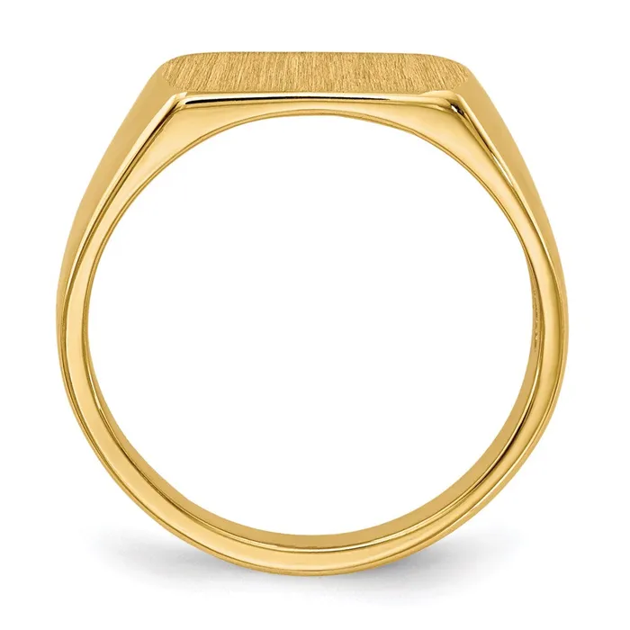 Rings Goldia 14K Yellow Gold Signet Ring 10mmx6mm Open Back