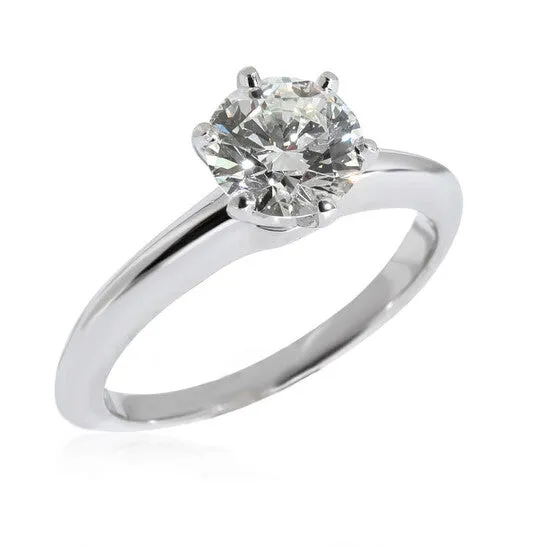 Rings JMS always Original PreOwned Tiffany Co Tiffany Setting Engagement Ring in Platinum I VVS1 119 CTW Rings JMS always Original PreOwned Tiffany Co Tiffany Setting Engagement Ring in Platinum I VVS1 119 CTW