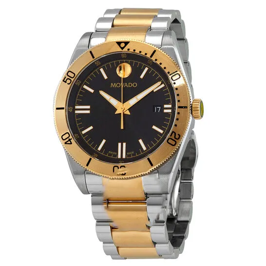 Rings Original Movado Sport Quartz Black Dial Twotone Mens Watch 0607437 JMS always Rings Original Movado Sport Quartz Black Dial Twotone Mens Watch 0607437 JMS always