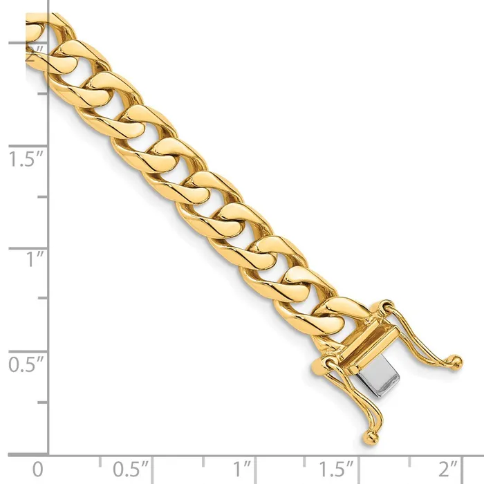 Solid 14K Yellow Gold 22 inch 75mm Hand Polished Flat Beveled Curb Link with Box Catch Clasp Chain Necklace MDS Necklaces Solid 14K Yellow Gold 22 inch 75mm Hand Polished Flat Beveled Curb Link with Box Catch Clasp Chain Necklace MDS Necklaces