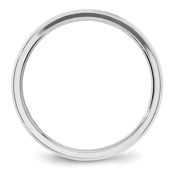 Solid 18K White Gold 4mm Bevel Edge Comfort Fit MensWomens Wedding Band Ring Size 75 Goldia Rings Solid 18K White Gold 4mm Bevel Edge Comfort Fit MensWomens Wedding Band Ring Size 75 Goldia Rings