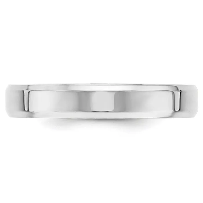 Solid 18K White Gold 4mm Bevel Edge Comfort Fit MensWomens Wedding Band Ring Size 75 Goldia Rings Solid 18K White Gold 4mm Bevel Edge Comfort Fit MensWomens Wedding Band Ring Size 75 Goldia Rings