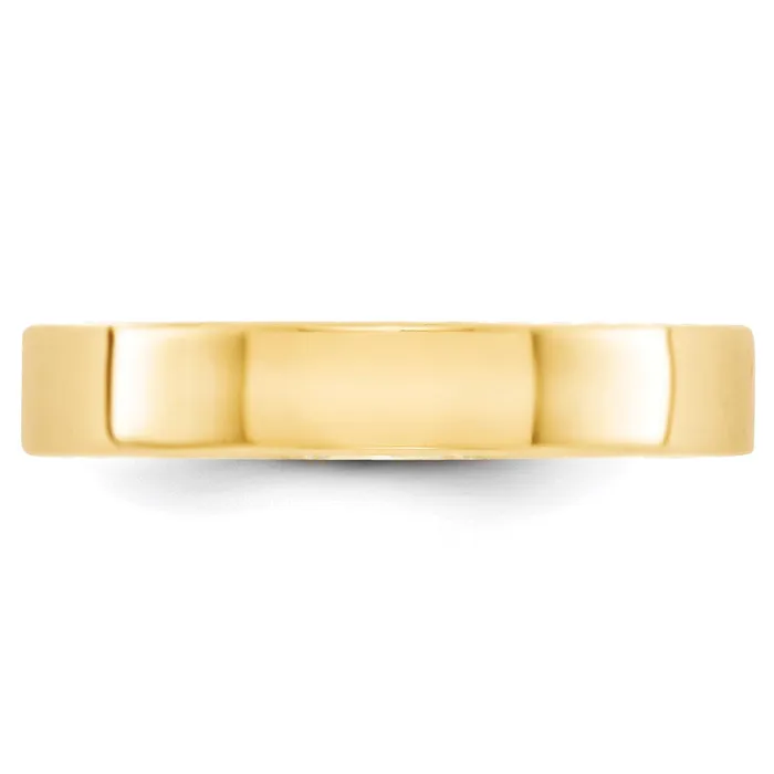 Solid 18K Yellow Gold 4mm Light Weight Flat MensWomens Wedding Band Ring Size 14 Goldia Rings Solid 18K Yellow Gold 4mm Light Weight Flat MensWomens Wedding Band Ring Size 14 Goldia Rings