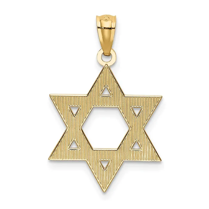 14k Diamondcut Polished Star of David Pendant TreasureFineJewelers Necklaces