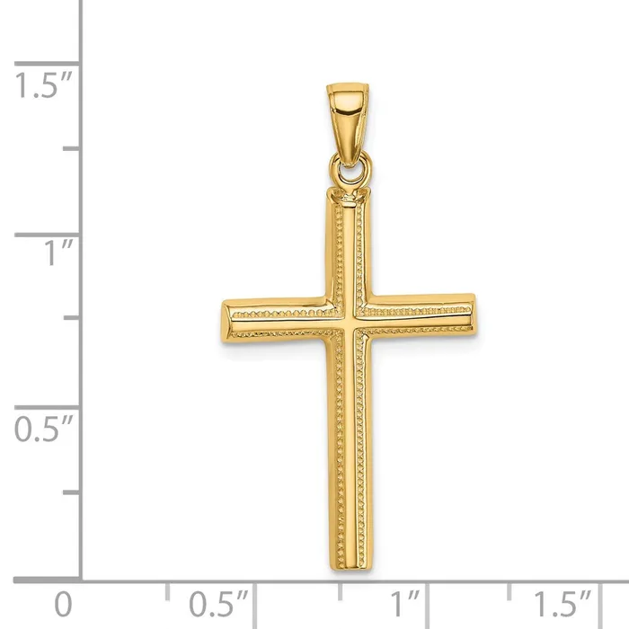 14k Polished Cross Pendant TreasureFineJewelers Necklaces