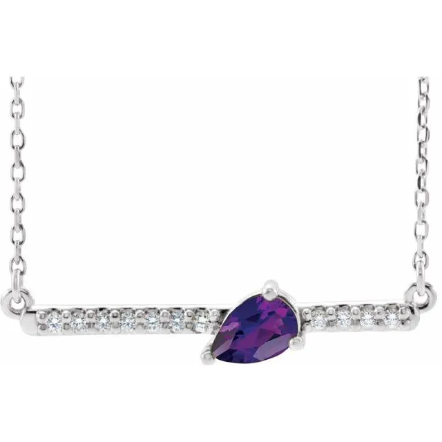 14K White Amethyst 110 CTW Diamond 16 Necklace TreasureFineJewelers Necklaces 14K White Amethyst 110 CTW Diamond 16 Necklace TreasureFineJewelers Necklaces