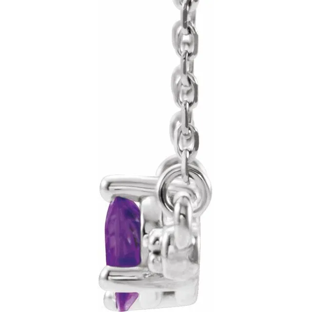 14K White Amethyst 110 CTW Diamond 16 Necklace TreasureFineJewelers Necklaces