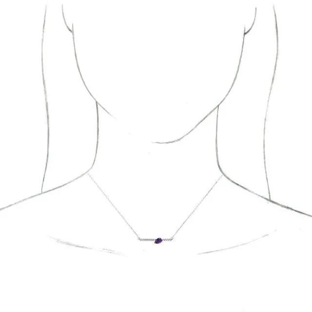 14K White Amethyst 110 CTW Diamond 16 Necklace TreasureFineJewelers Necklaces