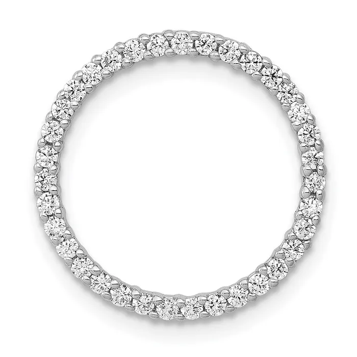 14k White Gold 13ct Diamond Circle Chain Slide TreasureFineJewelers Necklaces 14k White Gold 13ct Diamond Circle Chain Slide TreasureFineJewelers Necklaces