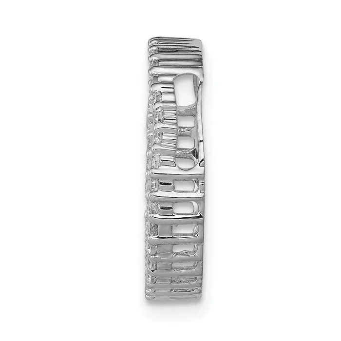 14k White Gold 13ct Diamond Circle Chain Slide TreasureFineJewelers Necklaces