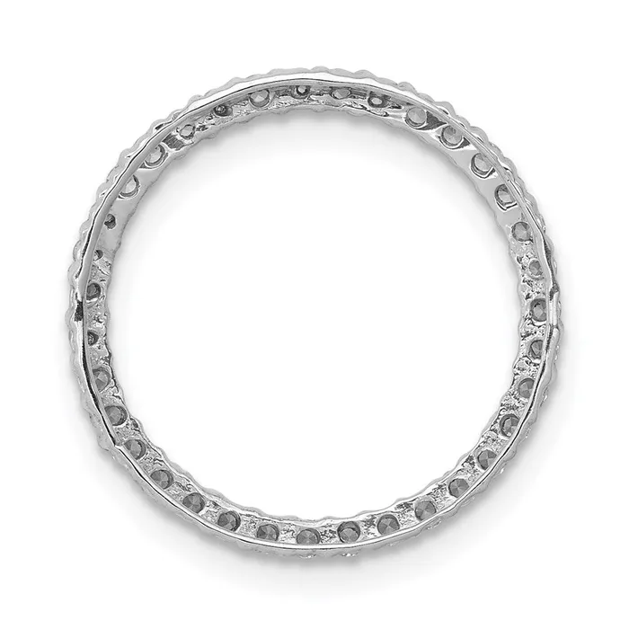 14k White Gold 13ct Diamond Circle Chain Slide TreasureFineJewelers Necklaces
