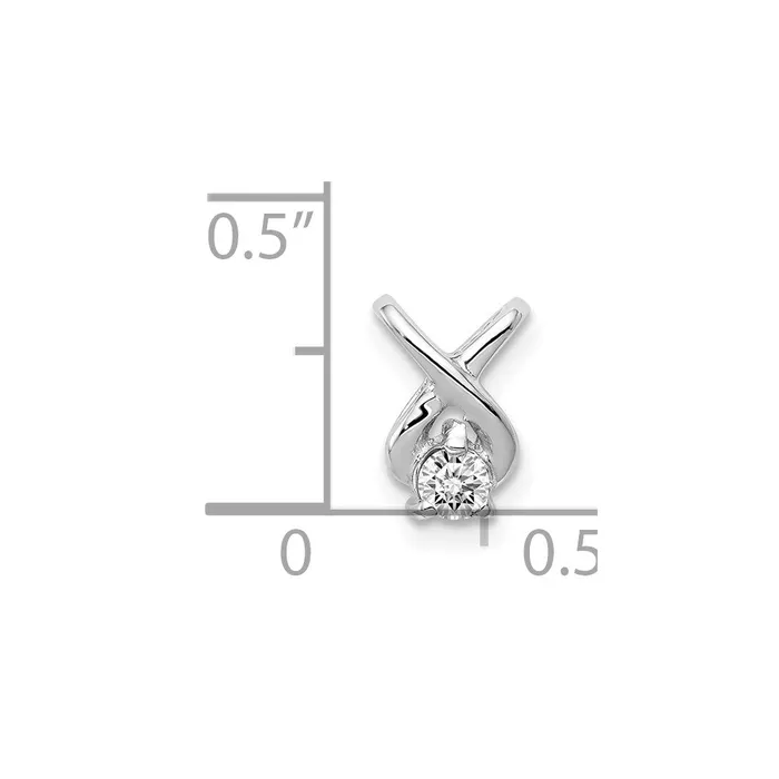 14k White Gold 29mm AA Diamond Chain Slide TreasureFineJewelers Necklaces