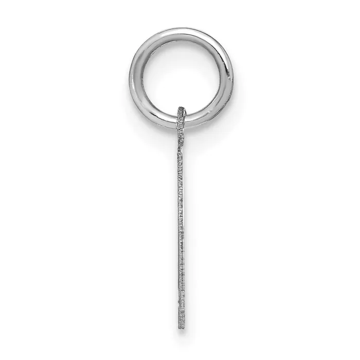 14k White Gold Letter L Initial Pendant TreasureFineJewelers Necklaces
