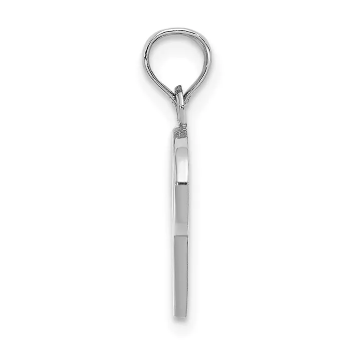 14k White Gold White Gold Script Letter P Initial Pendant TreasureFineJewelers Necklaces