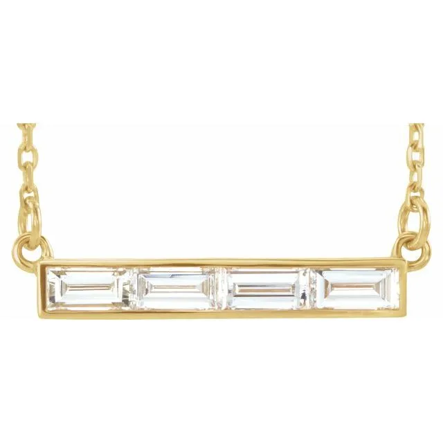14K Yellow Gold 12 CTW Natural Diamond Bar Necklace TreasureFineJewelers Necklaces 14K Yellow Gold 12 CTW Natural Diamond Bar Necklace TreasureFineJewelers Necklaces