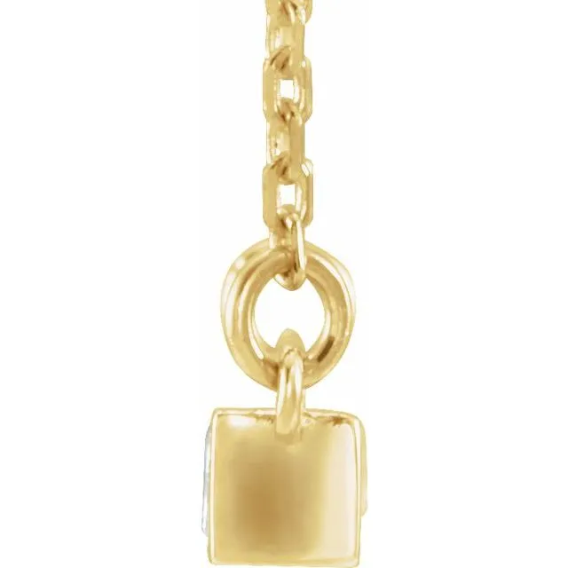 14K Yellow Gold 12 CTW Natural Diamond Bar Necklace TreasureFineJewelers Necklaces