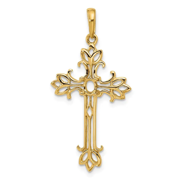 14k Yellow Gold 5x3mm Oval Pink Tourmaline cross pendant TreasureFineJewelers Necklaces 14k Yellow Gold 5x3mm Oval Pink Tourmaline cross pendant TreasureFineJewelers Necklaces