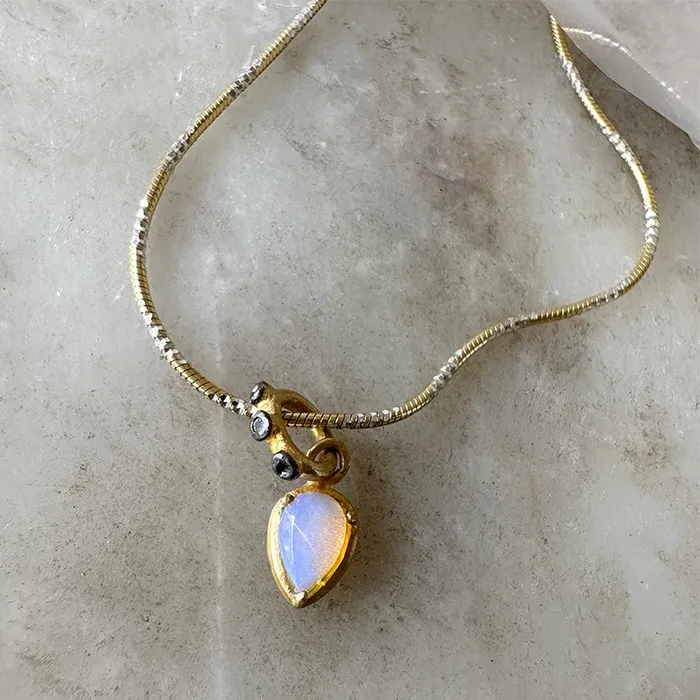 Ava Australian Opal Necklace Robindira Unsworth Necklaces