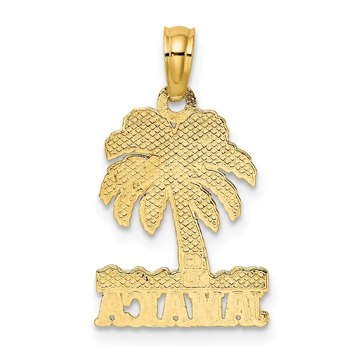 Charm Necklaces 14K JAMAICA Under Palm Tree Charm TreasureFineJewelers