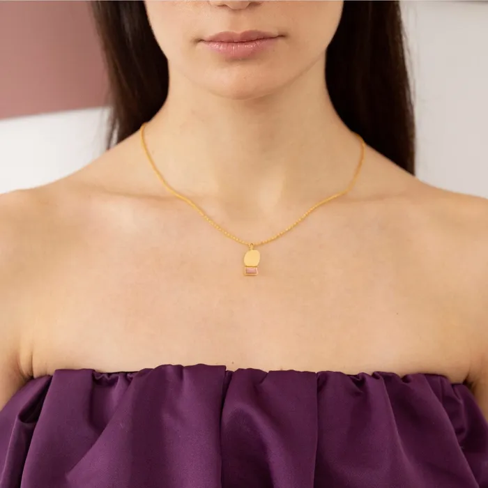 Collage Necklace Mauve Joidart Necklaces