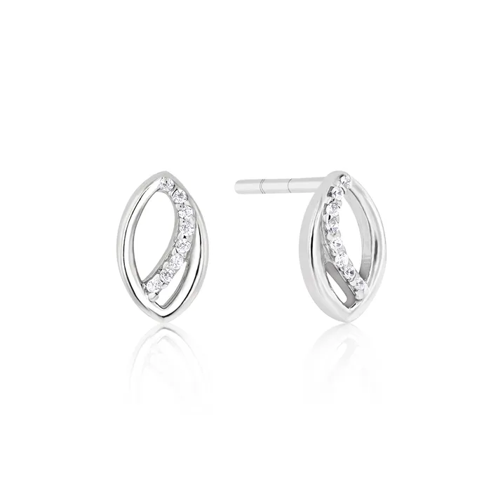 Ema Jewels Earrings Melpomene Crystal Sterling Silver Earrings