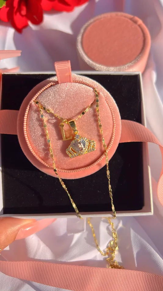 Initial Tiara Virgin Mary Necklace MP Jewelry Necklaces