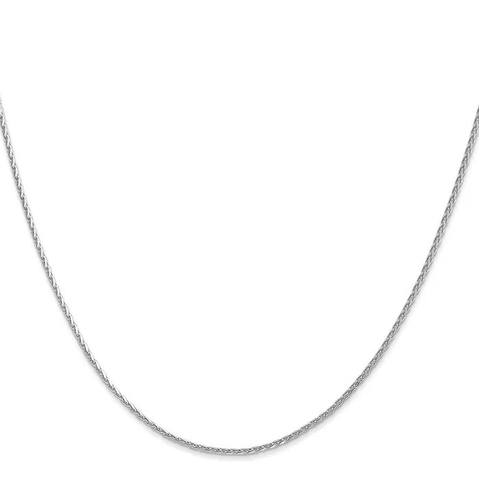 Leslies 14K White Gold 13mm DC Spiga Wheat Chain TreasureFineJewelers Necklaces