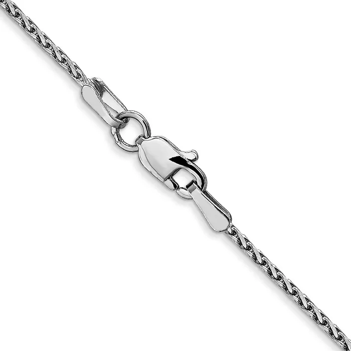 Leslies 14K White Gold 13mm DC Spiga Wheat Chain TreasureFineJewelers Necklaces
