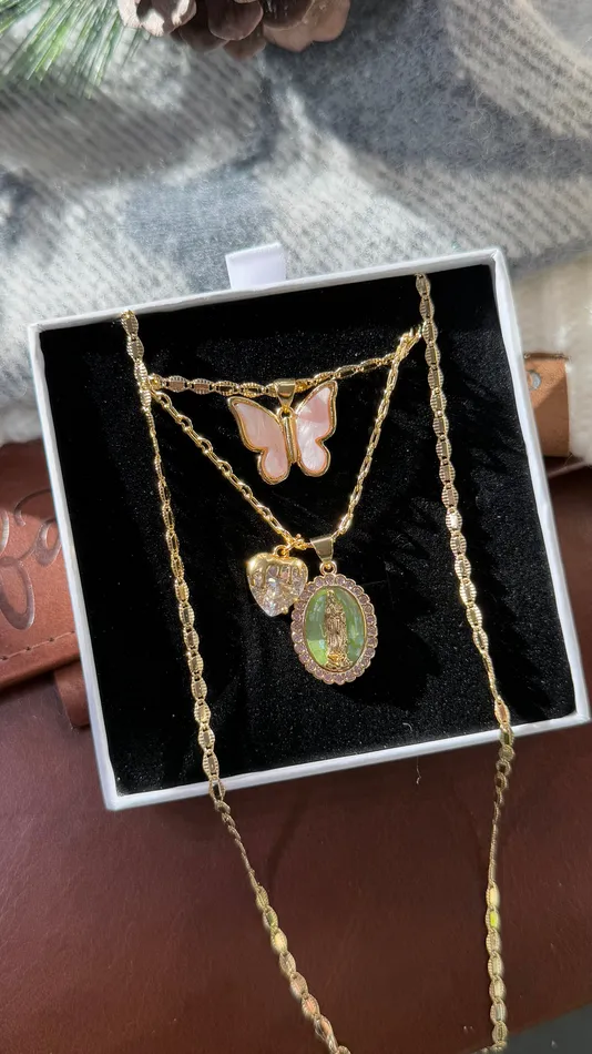 MP Jewelry Necklaces Flutter Lady of Guadalupe Necklace Set