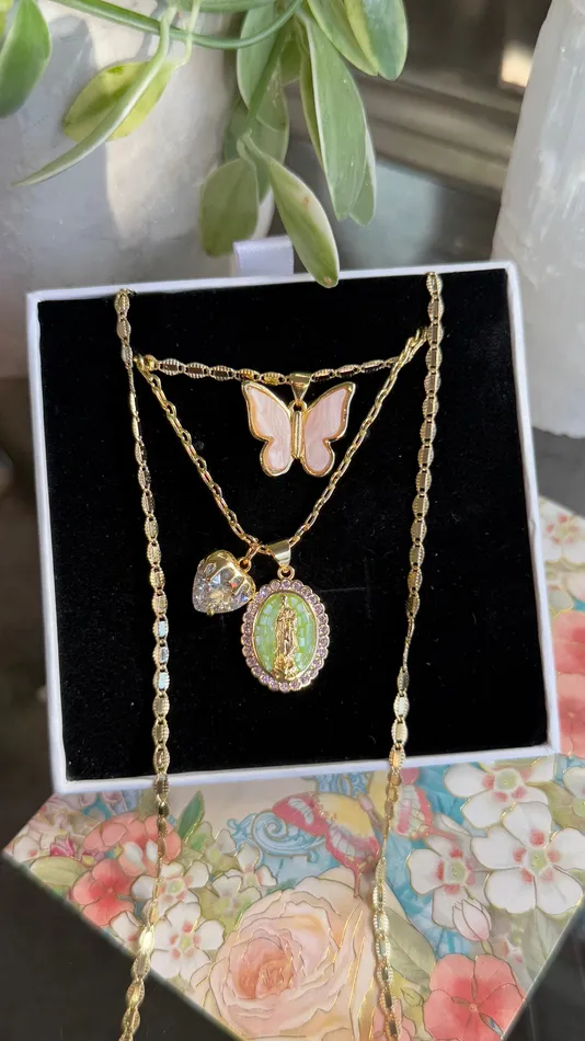 MP Jewelry Necklaces Flutter Lady of Guadalupe Necklace Set MP Jewelry Necklaces Flutter Lady of Guadalupe Necklace Set