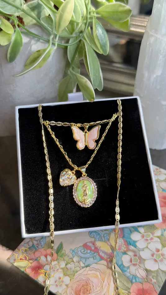 MP Jewelry Necklaces Flutter Lady of Guadalupe Necklace Set MP Jewelry Necklaces Flutter Lady of Guadalupe Necklace Set