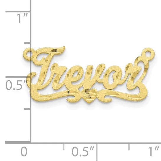 Name Plate Pendant Brushed Diamondcut TreasureFineJeweler Necklaces