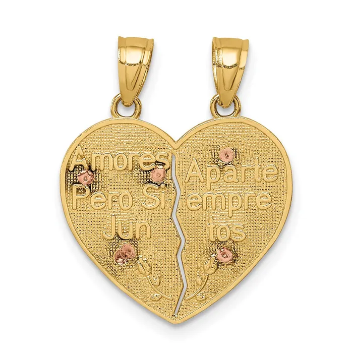 Necklaces 14K Twotone Reversible Lady of GuadalupeCrucifix Breakapart Pendant TreasureFineJewelers