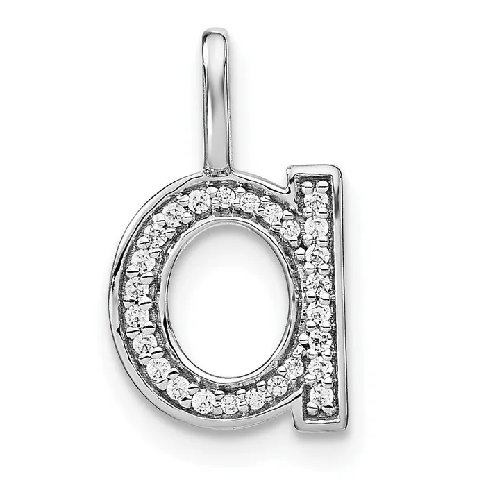 Necklaces 14K White Gold Diamond Lower Case Letter A Initial Pendant TreasureFineJewelers Necklaces 14K White Gold Diamond Lower Case Letter A Initial Pendant TreasureFineJewelers