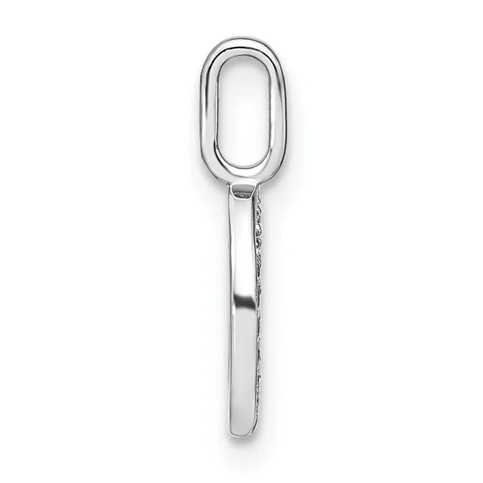 Necklaces 14K White Gold Diamond Lower Case Letter A Initial Pendant TreasureFineJewelers