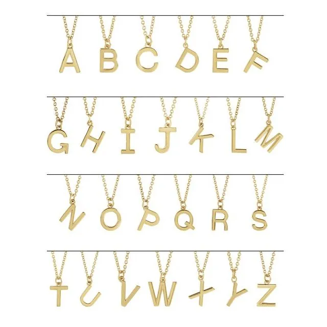 Necklaces 14K White Gold Initial X Dangle 18 Necklace TreasureFineJewelers