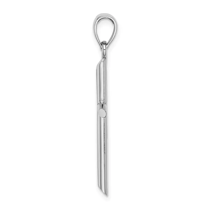 Necklaces 14k White Gold Polished Cross Pendant TreasureFineJewelers