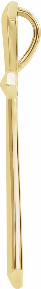 Necklaces 14K Yellow Gold 38x185 mm Elongated Cross Pendant TreasureFineJewelers