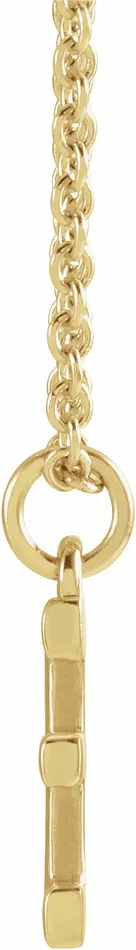 Necklaces 14K Yellow Gold Initial E Dangle 16 Necklace TreasureFineJewelers