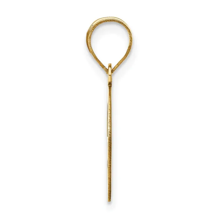 Necklaces 14k Yellow Gold Polished Bubble Letter G Initial Pendant TreasureFineJewelers